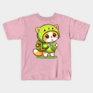 Kiwi Juice Cat Kids T-Shirt